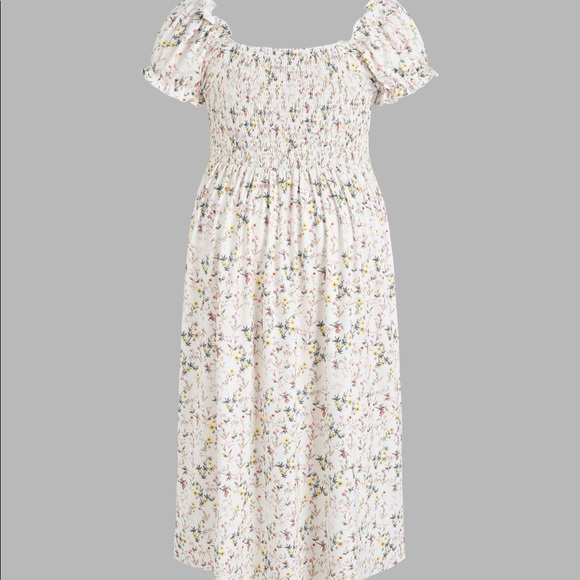Ditsy Floral Puff Sleeve Maxi Cider Dress - Picture 8 of 10